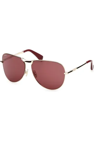Max Mara Donna MM0134 MILLER-2 32S Occhiali da sole Metallo Bordeaux Pilot Normale