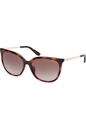 Guess Donna GU00150-H 52F Occhiali da sole Iniettato Marrone Squadrata Normale Sfumato