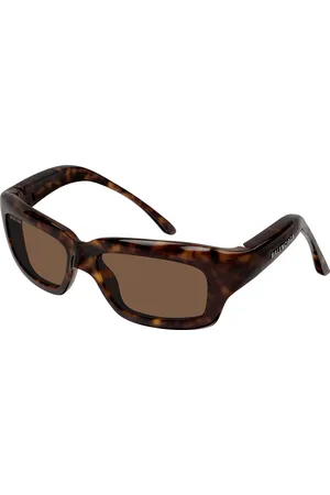 Balenciaga Uomo BB0385S 002 Occhiali da sole Bio-iniettato Marrone Squadrata