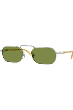 Persol Unisex PO1020S 518/4E Occhiali da sole Metallo Verde Squadrata Normale