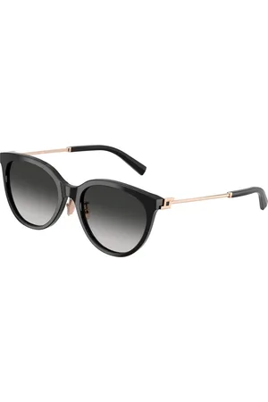 Tiffany & Co. Donna TF4243D 80013C Occhiali da sole Acetato Grigio Rotonda Normale Sfumato