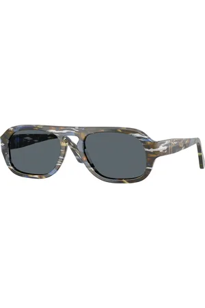 Persol Unisex PO3369S 1222R5 Occhiali da sole Acetato Blu Pilot Normale