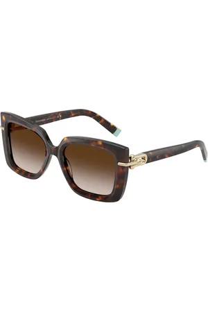 Tiffany & Co. Donna TF4199 80153B Occhiali da sole Acetato Marrone Farfalla Normale Sfumato