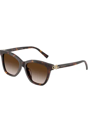 Tiffany & Co. Donna TF4241D 80153B Occhiali da sole Acetato Marrone Squadrata Normale Sfumato