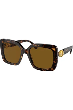 Swarovski Donna SK6001 100283 Occhiali da sole Acetato Marrone Squadrata Polarizzata