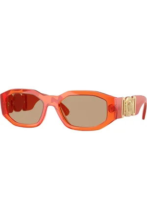 VERSACE Uomo VE4361 552763 Occhiali da sole Nylon Marrone Geometrica Normale