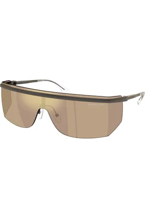 Michael Kors Uomo MK1169 PALISADES 10027P Occhiali da sole Metallo Marrone Geometrica Normale