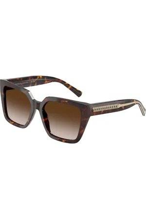 Tiffany & Co. Donna TF4235 80153B Occhiali da sole Acetato Marrone Squadrata Normale Sfumato