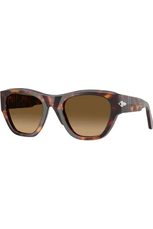 Persol Unisex PO0054S 24/M2 Occhiali da sole Acetato Marrone Pillow Polarizzata Sfumato