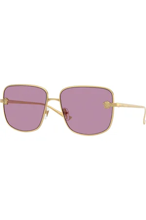 VERSACE Donna VE2282 1002AK Occhiali da sole Metallo Viola Squadrata Normale