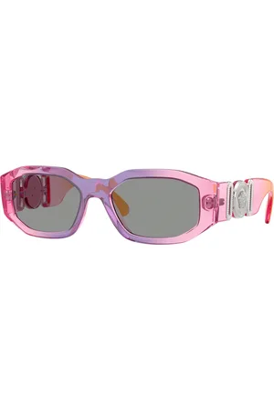 VERSACE Uomo VE4361 5537/1 Occhiali da sole Nylon Grigio Geometrica Normale