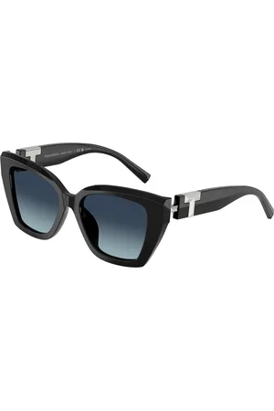Tiffany & Co. Donna TF4239U 83944U Occhiali da sole Acetato Blu Squadrata Polarizzata Sfumato