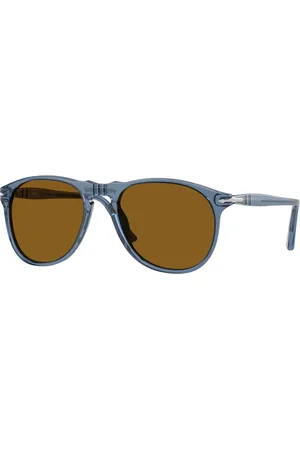 Persol Uomo PO9649S 121833 Occhiali da sole Acetato Marrone Pilot Normale