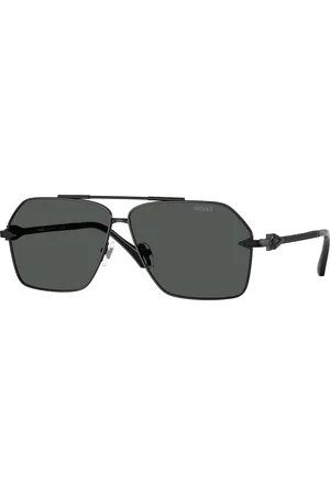 VERSACE Uomo VE2284 143687 Occhiali da sole Metallo Grigio Pilot Normale