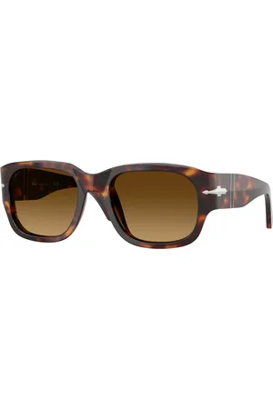 Persol Unisex PO3380S 24/85 Occhiali da sole Acetato Marrone Squadrata Normale Sfumato