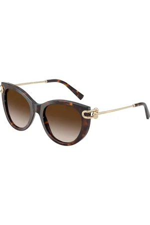 Tiffany & Co. Donna TF4232 80153B Occhiali da sole Acetato Marrone Farfalla Normale Sfumato