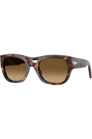Persol Unisex PO0064S 24/M2 Occhiali da sole Acetato Marrone Pillow Polarizzata Sfumato