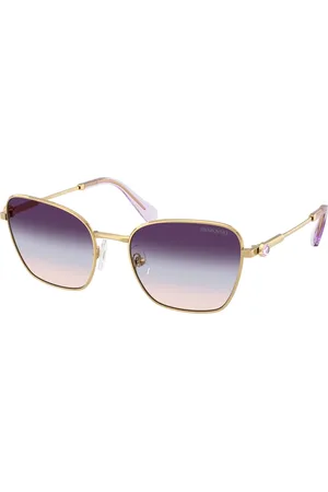 Swarovski Donna SK7029 4036U7 Occhiali da sole Metallo Blu Pilot Normale Sfumato
