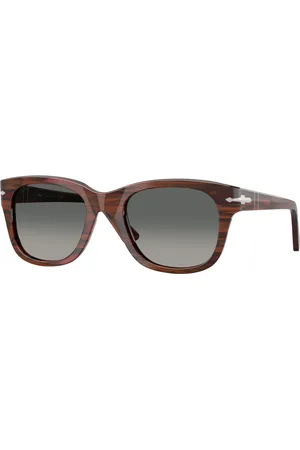 Persol Unisex PO3372S 122371 Occhiali da sole Acetato Grigio Squadrata Normale Sfumato