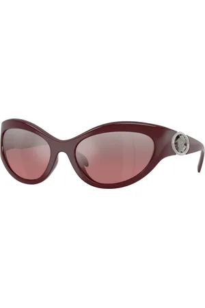 VERSACE Donna VE4485 54877E Occhiali da sole Iniettato Rosa Cat Eye Normale Sfumato