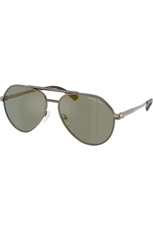 Michael Kors Uomo MK1168 BRENTWOOD 10014T Occhiali da sole Metallo Pilot Normale