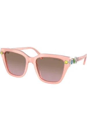 Swarovski Donna SK6041 104114 Occhiali da sole Acetato Marrone Geometrica Normale Sfumato