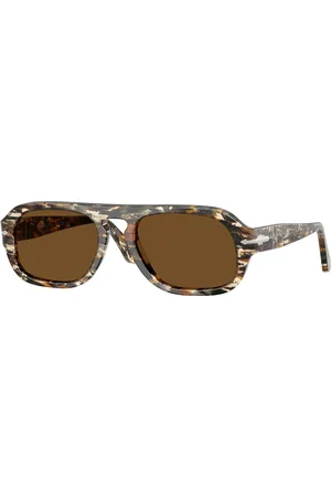Persol Unisex PO3369S 122157 Occhiali da sole Acetato Marrone Pilot Polarizzata