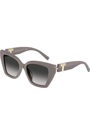Tiffany & Co. Donna TF4239U 84013C Occhiali da sole Acetato Grigio Squadrata Normale Sfumato