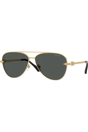VERSACE Uomo VE2283 100287 Occhiali da sole Metallo Grigio Pilot Normale
