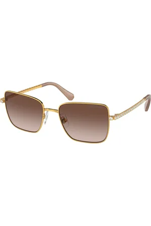 Swarovski Donna SK7015 400713 Occhiali da sole Metallo Marrone Rotonda Normale Sfumato