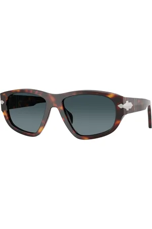 Persol Unisex PO0050S 24/S3 Occhiali da sole Acetato Blu Geometrica Polarizzata Sfumato