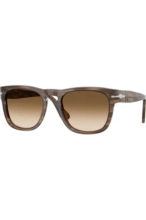 Persol Unisex PO3333S ELIO 120851 Occhiali da sole Acetato Marrone Squadrata Normale Sfumato