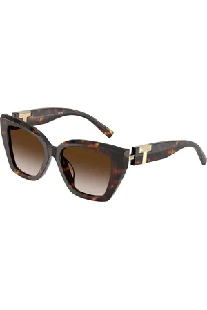Tiffany & Co. Donna TF4239U 80153B Occhiali da sole Acetato Marrone Squadrata Normale Sfumato