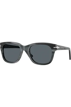 Persol Unisex PO3372S 1224R5 Occhiali da sole Acetato Blu Squadrata Normale
