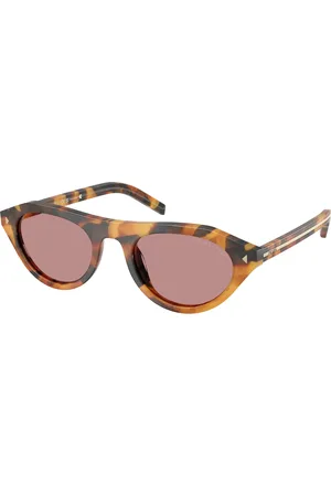 Prada Donna PR B15S 29C05Z Occhiali da sole Acetato Rosa Geometrica Polarizzata