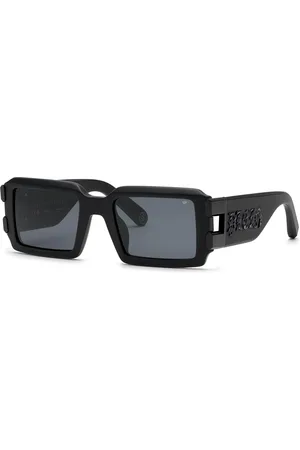 Philipp Plein Uomo SPP129V PLEIN EAGLE 703 Occhiali da sole Acetato Fumo Squadrata Normale