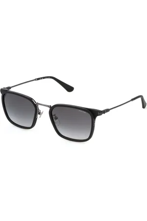 Police Uomo SPLP27 OCTANE 12 568 Occhiali da sole Metallo Fumo Squadrata Normale Sfumato