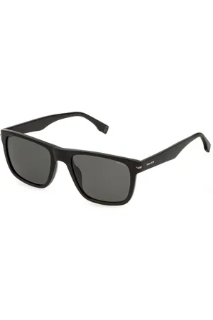 Police Uomo SPLQ83 CHAMP 14 700P Occhiali da sole Acetato Fumo Squadrata Polarizzata