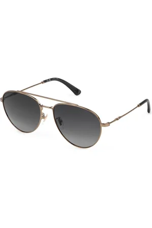 Police Uomo SPLP20E ORIGINS LITE 29 8FFP Occhiali da sole Metallo Fumo Pilot Polarizzata Sfumato