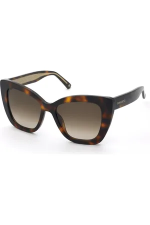 Nina Ricci Donna SNR376 752 Occhiali da sole Acetato Marrone Squadrata Normale Sfumato