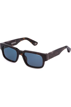 Police Uomo SPLP24 ORIGINS MAXI 1 722 Occhiali da sole Acetato Blu Squadrata Normale