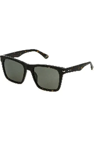 Police Uomo SPLN35 CHAMP 9 714P Occhiali da sole Acetato Fumo Squadrata Polarizzata