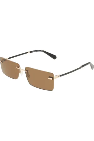 Calvin Klein Uomo CKJ25206S 719 Occhiali da sole Metallo Marrone Squadrata Normale