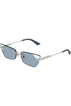Jimmy Choo Donna JC4012 30024S Occhiali da sole Metallo Blu Cat Eye Normale Sfumato