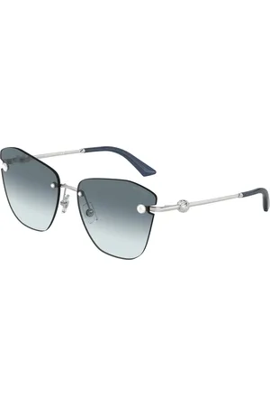 Jimmy Choo Donna JC4004HB 300219 Occhiali da sole Metallo Blu Farfalla Normale Sfumato