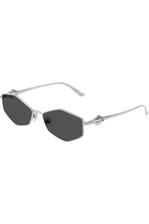 Jimmy Choo Donna JC4017 300287 Occhiali da sole Metallo Grigio Rotonda Normale