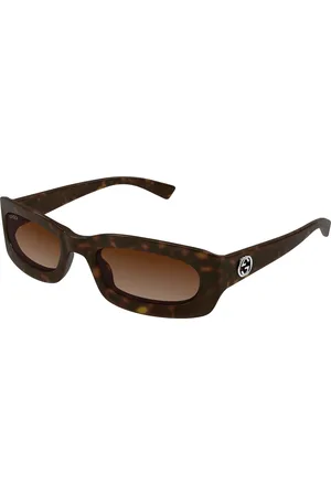 Gucci Uomo GG1786S 002 Occhiali da sole Iniettato Marrone Rotonda