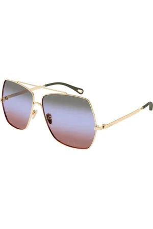 Chloé Donna CH0278S 007 Occhiali da sole Metallo Verde Squadrata