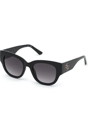 Guess Donna GU7680 01B Occhiali da sole Iniettato Grigio Farfalla Normale Sfumato