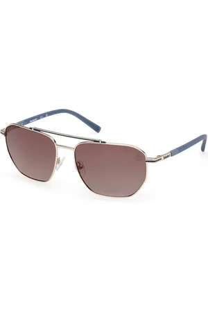 Timberland Uomo TB00038 32H Occhiali da sole Metallo Marrone Squadrata Polarizzata